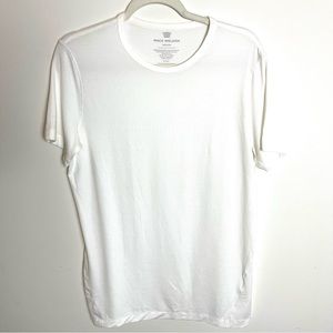 Mack Weldon Shirt M White Short Sleeve Crew Neck Casual Sporty